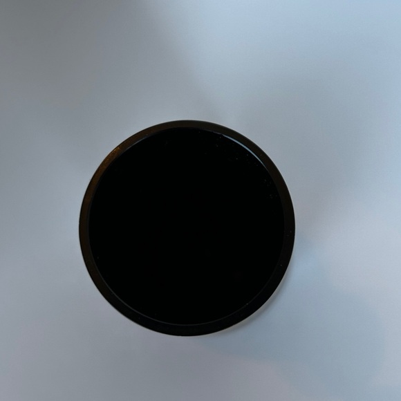 HYALITH Black Glass Vase Painted  Design Gold Bands 7.25 inches - Picture 8 of 10